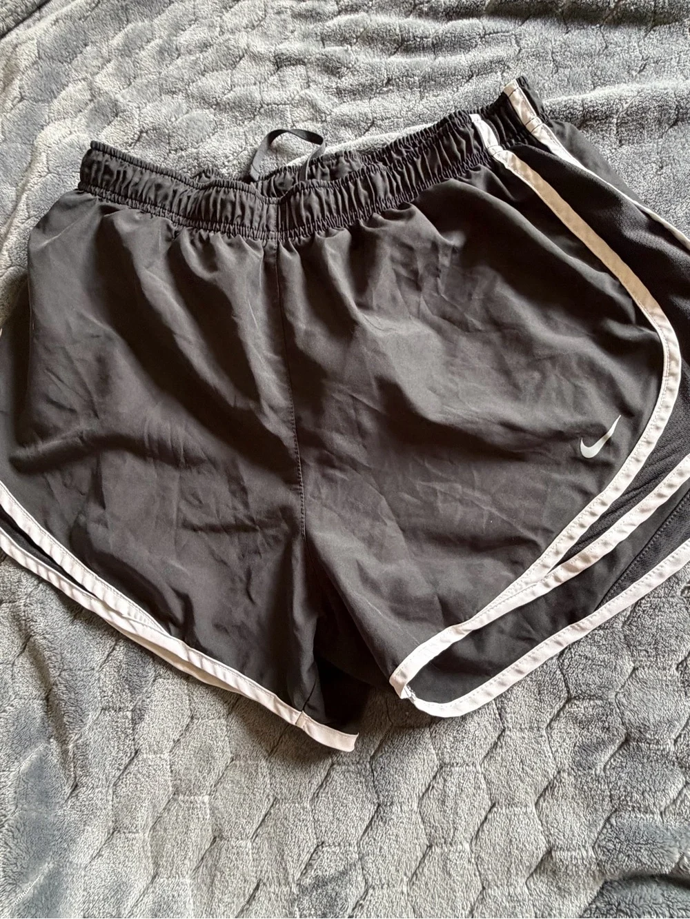 Nike Black Women's Athletic Shorts with White Trim